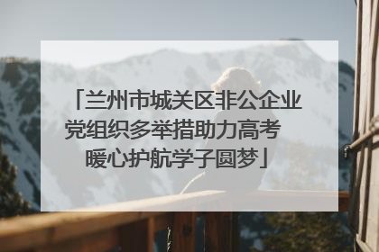 兰州市城关区非公企业党组织多举措助力高考 暖心护航学子圆梦