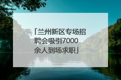 兰州新区专场招聘会吸引7000余人到场求职