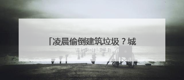 凌晨偷倒建筑垃圾？城管追查当场处理！司机带着罚单回来清理现场