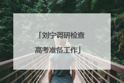 刘宁调研检查高考准备工作