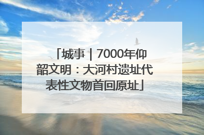 城事｜7000年仰韶文明：大河村遗址代表性文物首回原址