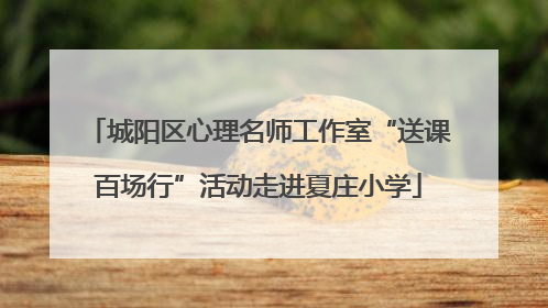 城阳区心理名师工作室“送课百场行”活动走进夏庄小学