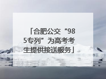 合肥公交“985专列”为高考考生提供接送服务