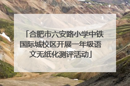 合肥市六安路小学中铁国际城校区开展一年级语文无纸化测评活动