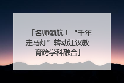 名师领航！“千年走马灯”转动江汉教育跨学科融合