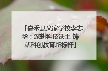 嘉禾县文家学校李志华：深耕科技沃土 铸就科创教育新标杆