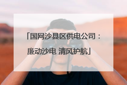 国网沙县区供电公司：廉动沙电 清风护航