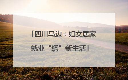 四川马边：妇女居家就业“绣”新生活