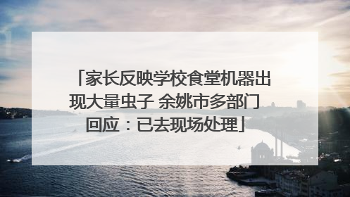 家长反映学校食堂机器出现大量虫子 余姚市多部门回应：已去现场处理