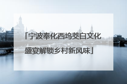 宁波奉化西坞茭白文化盛宴解锁乡村新风味