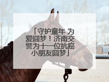 守护童年 为爱圆梦！济南交警为十一位抗癌小朋友圆梦