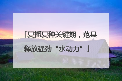 夏播夏种关键期，范县释放强劲“水动力”