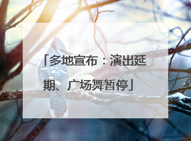多地宣布：演出延期、广场舞暂停