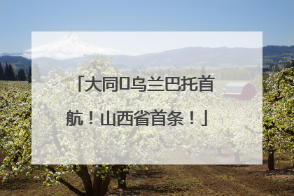 大同⇌乌兰巴托首航！山西省首条！