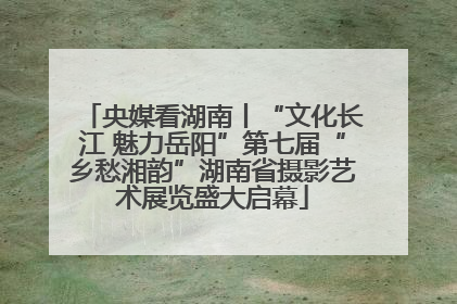 央媒看湖南丨“文化长江 魅力岳阳”第七届“乡愁湘韵”湖南省摄影艺术展览盛大启幕