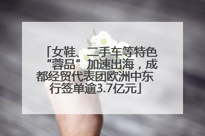 女鞋、二手车等特色“蓉品”加速出海，成都经贸代表团欧洲中东行签单逾3.7亿元