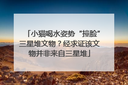 小猫喝水姿势“撞脸”三星堆文物？经求证该文物并非来自三星堆