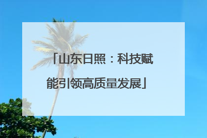 山东日照：科技赋能引领高质量发展