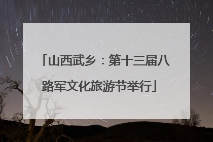 山西武乡：第十三届八路军文化旅游节举行