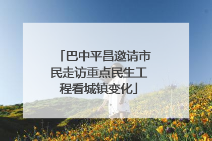 巴中平昌邀请市民走访重点民生工程看城镇变化