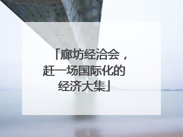 廊坊经洽会，赶一场国际化的经济大集