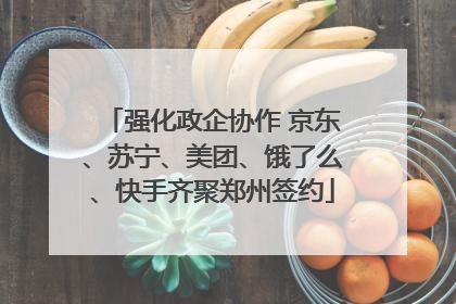 强化政企协作 京东、苏宁、美团、饿了么、快手齐聚郑州签约