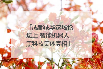 成都成华这场论坛上 智能机器人黑科技集体亮相