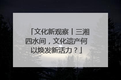 文化新观察丨三湘四水间,文化遗产何以焕发新活力?