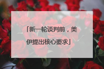 新一轮谈判前，美伊提出核心要求