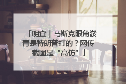 明查｜马斯克眼角淤青是特朗普打的？网传截图是“高仿”