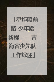 星炬照前路 少年踏新程——青海省少先队工作综述
