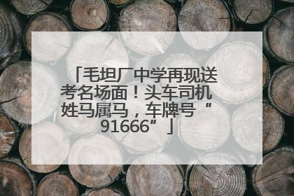 毛坦厂中学再现送考名场面！头车司机姓马属马，车牌号“91666”