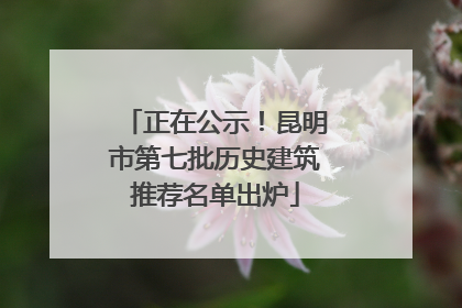 正在公示！昆明市第七批历史建筑推荐名单出炉