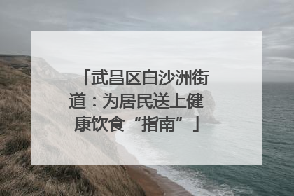武昌区白沙洲街道：为居民送上健康饮食“指南”