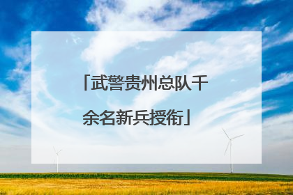 武警贵州总队千余名新兵授衔