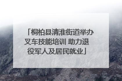 桐柏县清淮街道举办叉车技能培训 助力退役军人及居民就业