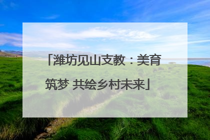 潍坊见山支教：美育筑梦 共绘乡村未来