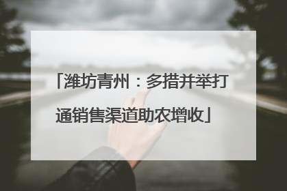 潍坊青州：多措并举打通销售渠道助农增收