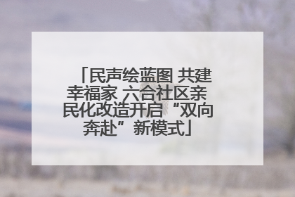 民声绘蓝图 共建幸福家 六合社区亲民化改造开启“双向奔赴”新模式