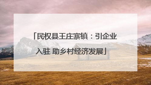 民权县王庄寨镇：引企业入驻 助乡村经济发展