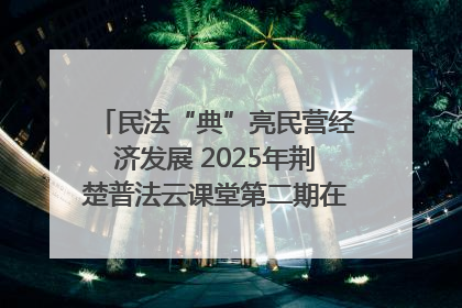 民法“典”亮民营经济发展 2025年荆楚普法云课堂第二期在武汉客厅开讲