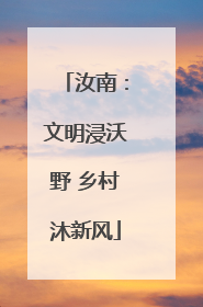 汝南：文明浸沃野 乡村沐新风
