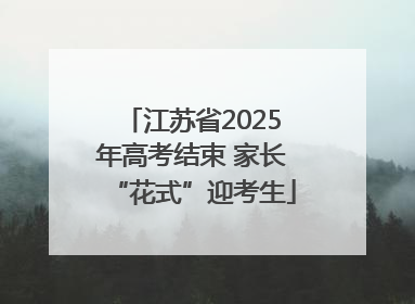 江苏省2025年高考结束 家长“花式”迎考生