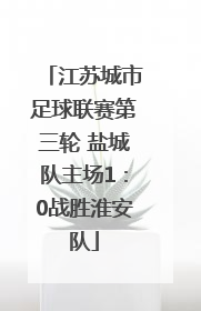 江苏城市足球联赛第三轮 盐城队主场1：0战胜淮安队