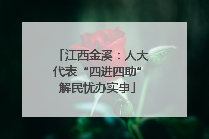 江西金溪：人大代表“四进四助”解民忧办实事