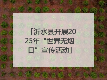 沂水县开展2025年“世界无烟日”宣传活动