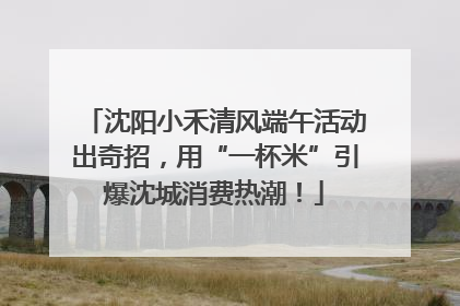 沈阳小禾清风端午活动出奇招，用“一杯米”引爆沈城消费热潮！