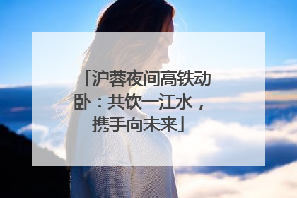 沪蓉夜间高铁动卧：共饮一江水，携手向未来