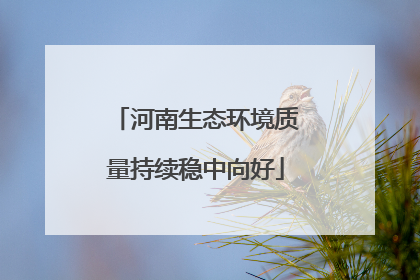 河南生态环境质量持续稳中向好
