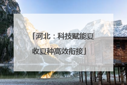 河北：科技赋能夏收夏种高效衔接